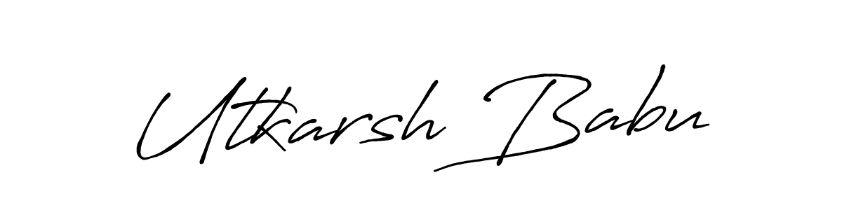 You should practise on your own different ways (Antro_Vectra_Bolder) to write your name (Utkarsh Babu) in signature. don't let someone else do it for you. Utkarsh Babu signature style 7 images and pictures png