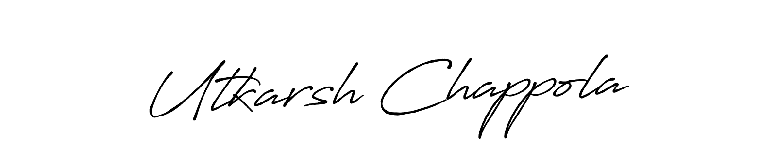 This is the best signature style for the Utkarsh Chappola name. Also you like these signature font (Antro_Vectra_Bolder). Mix name signature. Utkarsh Chappola signature style 7 images and pictures png
