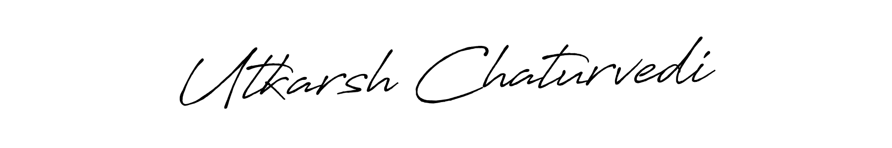The best way (Antro_Vectra_Bolder) to make a short signature is to pick only two or three words in your name. The name Utkarsh Chaturvedi include a total of six letters. For converting this name. Utkarsh Chaturvedi signature style 7 images and pictures png