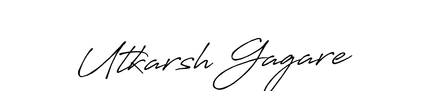 This is the best signature style for the Utkarsh Gagare name. Also you like these signature font (Antro_Vectra_Bolder). Mix name signature. Utkarsh Gagare signature style 7 images and pictures png