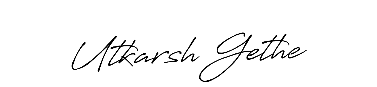 Make a beautiful signature design for name Utkarsh Gethe. Use this online signature maker to create a handwritten signature for free. Utkarsh Gethe signature style 7 images and pictures png