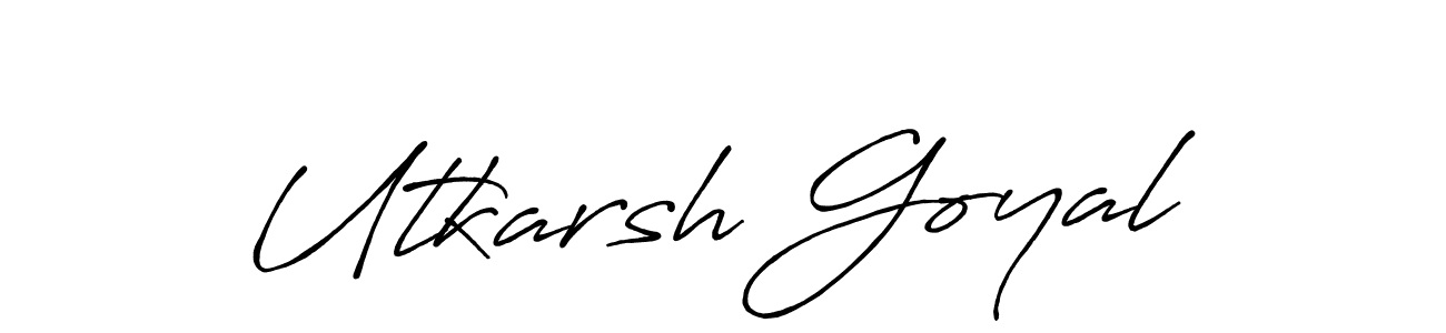 This is the best signature style for the Utkarsh Goyal name. Also you like these signature font (Antro_Vectra_Bolder). Mix name signature. Utkarsh Goyal signature style 7 images and pictures png