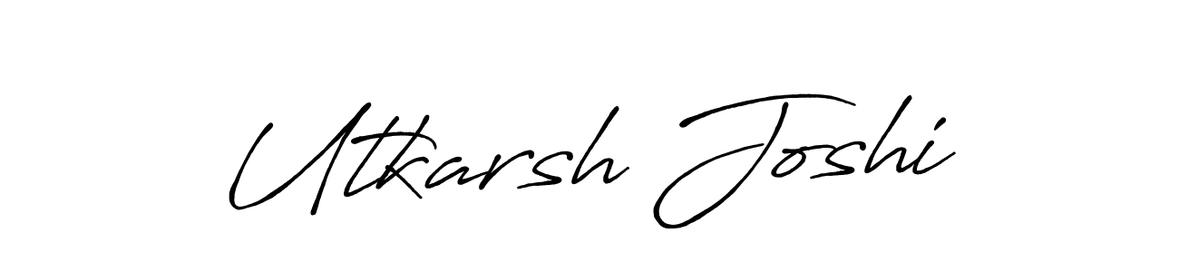 You should practise on your own different ways (Antro_Vectra_Bolder) to write your name (Utkarsh Joshi) in signature. don't let someone else do it for you. Utkarsh Joshi signature style 7 images and pictures png