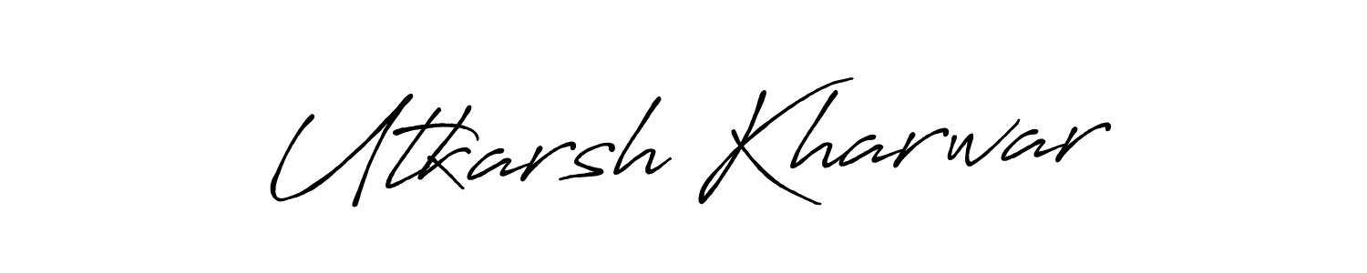 Also we have Utkarsh Kharwar name is the best signature style. Create professional handwritten signature collection using Antro_Vectra_Bolder autograph style. Utkarsh Kharwar signature style 7 images and pictures png