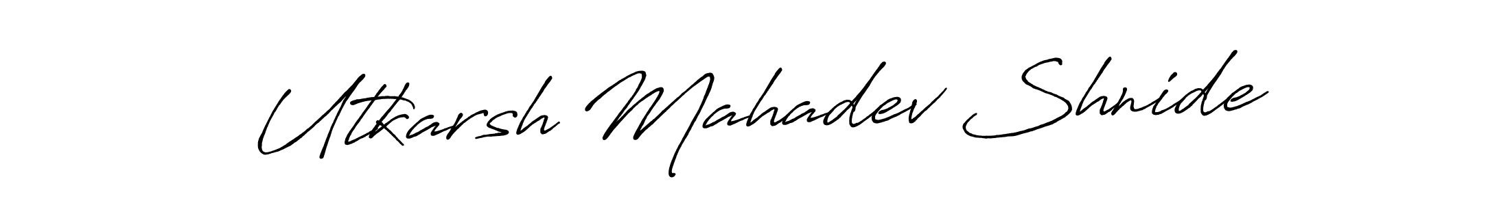 Design your own signature with our free online signature maker. With this signature software, you can create a handwritten (Antro_Vectra_Bolder) signature for name Utkarsh Mahadev Shnide. Utkarsh Mahadev Shnide signature style 7 images and pictures png
