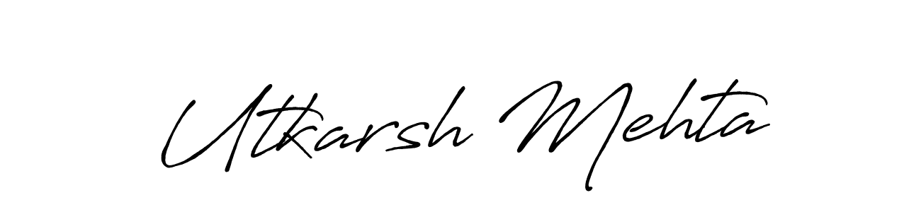 Also You can easily find your signature by using the search form. We will create Utkarsh Mehta name handwritten signature images for you free of cost using Antro_Vectra_Bolder sign style. Utkarsh Mehta signature style 7 images and pictures png