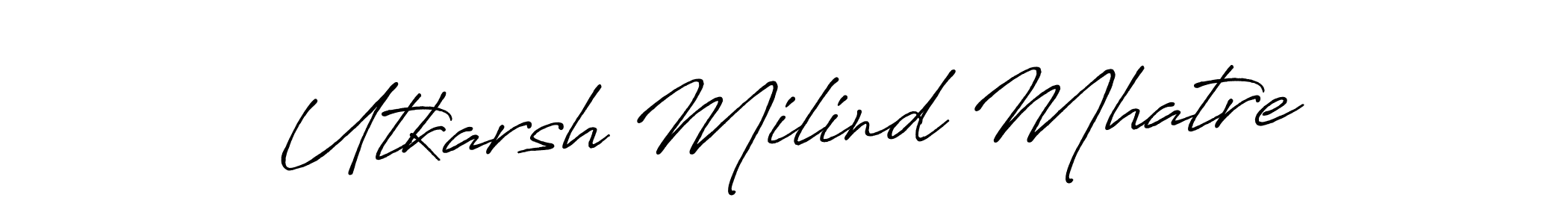 See photos of Utkarsh Milind Mhatre official signature by Spectra . Check more albums & portfolios. Read reviews & check more about Antro_Vectra_Bolder font. Utkarsh Milind Mhatre signature style 7 images and pictures png