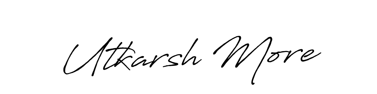 Utkarsh More stylish signature style. Best Handwritten Sign (Antro_Vectra_Bolder) for my name. Handwritten Signature Collection Ideas for my name Utkarsh More. Utkarsh More signature style 7 images and pictures png
