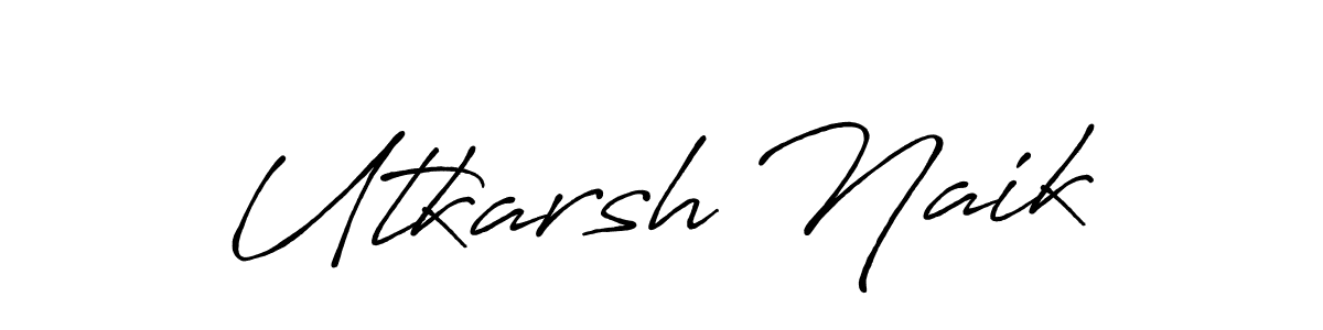 Utkarsh Naik stylish signature style. Best Handwritten Sign (Antro_Vectra_Bolder) for my name. Handwritten Signature Collection Ideas for my name Utkarsh Naik. Utkarsh Naik signature style 7 images and pictures png