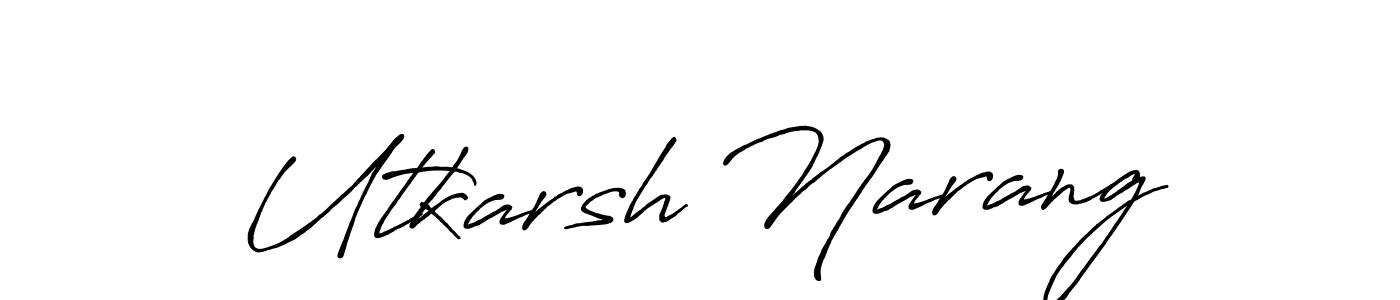 You should practise on your own different ways (Antro_Vectra_Bolder) to write your name (Utkarsh Narang) in signature. don't let someone else do it for you. Utkarsh Narang signature style 7 images and pictures png