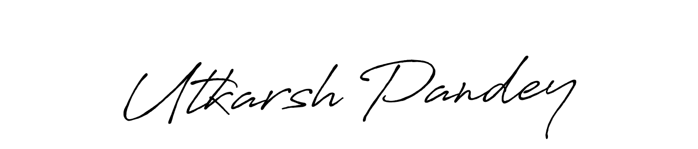Create a beautiful signature design for name Utkarsh Pandey. With this signature (Antro_Vectra_Bolder) fonts, you can make a handwritten signature for free. Utkarsh Pandey signature style 7 images and pictures png