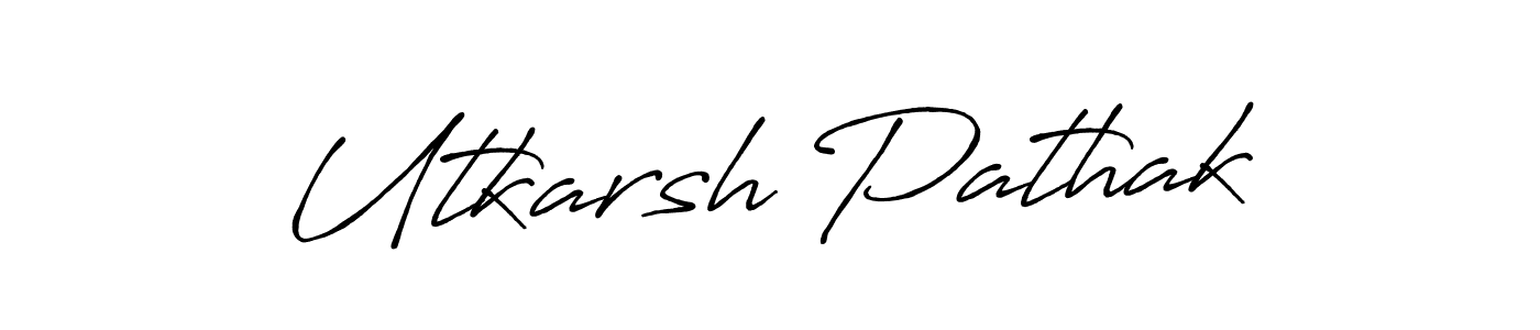 Create a beautiful signature design for name Utkarsh Pathak. With this signature (Antro_Vectra_Bolder) fonts, you can make a handwritten signature for free. Utkarsh Pathak signature style 7 images and pictures png