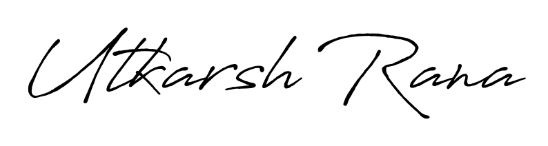 Antro_Vectra_Bolder is a professional signature style that is perfect for those who want to add a touch of class to their signature. Get Utkarsh Rana name fancy signature for free. Utkarsh Rana signature style 7 images and pictures png