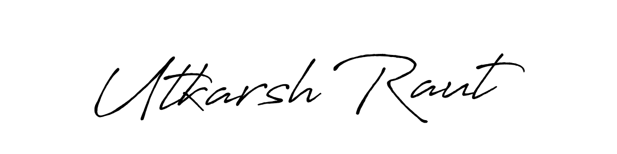 This is the best signature style for the Utkarsh Raut name. Also you like these signature font (Antro_Vectra_Bolder). Mix name signature. Utkarsh Raut signature style 7 images and pictures png