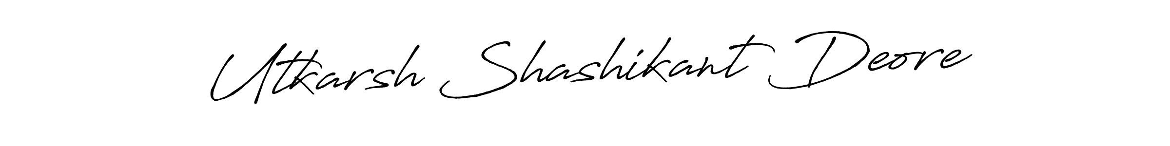 You can use this online signature creator to create a handwritten signature for the name Utkarsh Shashikant Deore. This is the best online autograph maker. Utkarsh Shashikant Deore signature style 7 images and pictures png
