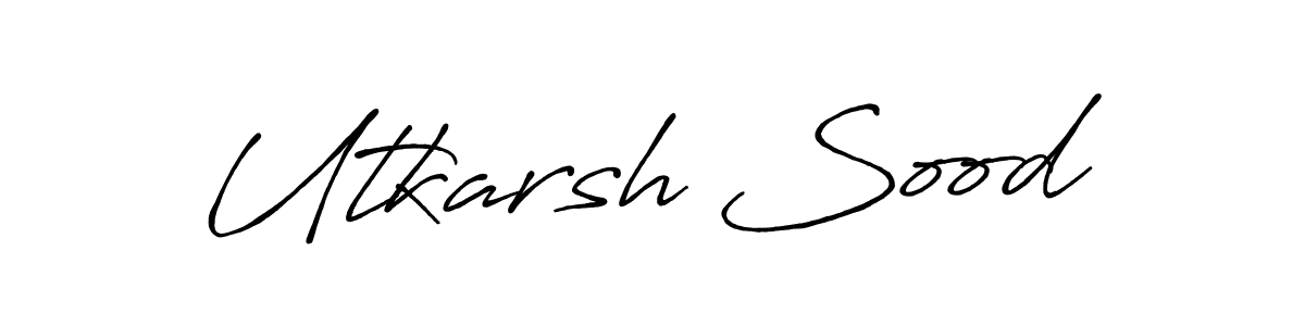 Utkarsh Sood stylish signature style. Best Handwritten Sign (Antro_Vectra_Bolder) for my name. Handwritten Signature Collection Ideas for my name Utkarsh Sood. Utkarsh Sood signature style 7 images and pictures png