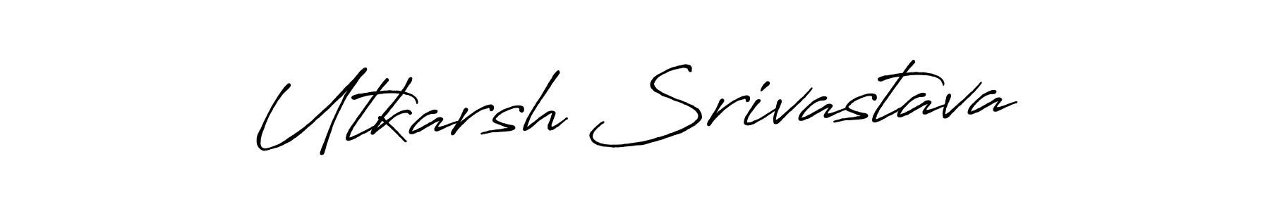 This is the best signature style for the Utkarsh Srivastava name. Also you like these signature font (Antro_Vectra_Bolder). Mix name signature. Utkarsh Srivastava signature style 7 images and pictures png