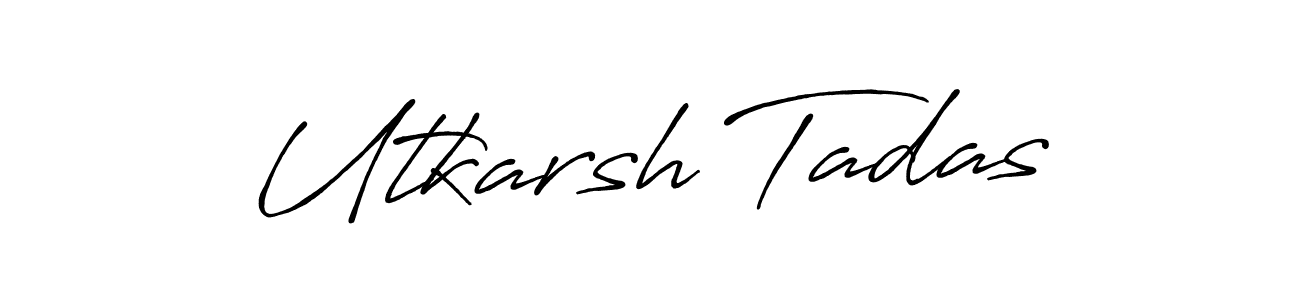 if you are searching for the best signature style for your name Utkarsh Tadas. so please give up your signature search. here we have designed multiple signature styles  using Antro_Vectra_Bolder. Utkarsh Tadas signature style 7 images and pictures png