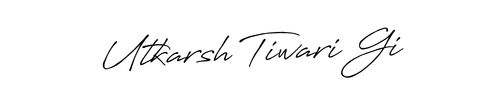 if you are searching for the best signature style for your name Utkarsh Tiwari Gi. so please give up your signature search. here we have designed multiple signature styles  using Antro_Vectra_Bolder. Utkarsh Tiwari Gi signature style 7 images and pictures png
