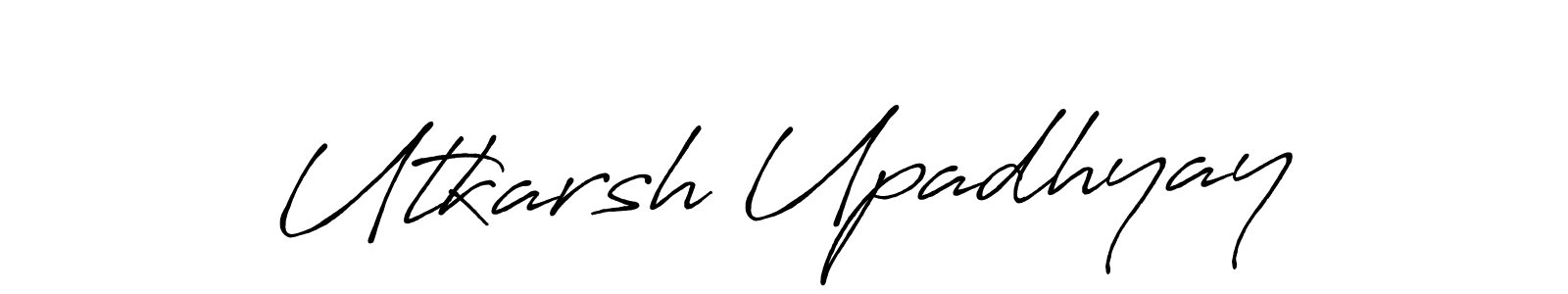 Utkarsh Upadhyay stylish signature style. Best Handwritten Sign (Antro_Vectra_Bolder) for my name. Handwritten Signature Collection Ideas for my name Utkarsh Upadhyay. Utkarsh Upadhyay signature style 7 images and pictures png