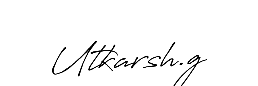 Make a beautiful signature design for name Utkarsh.g. With this signature (Antro_Vectra_Bolder) style, you can create a handwritten signature for free. Utkarsh.g signature style 7 images and pictures png