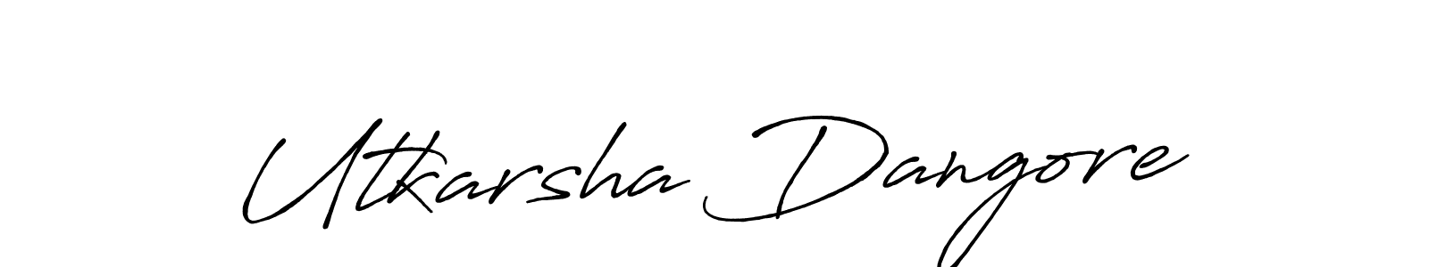 Also You can easily find your signature by using the search form. We will create Utkarsha Dangore name handwritten signature images for you free of cost using Antro_Vectra_Bolder sign style. Utkarsha Dangore signature style 7 images and pictures png