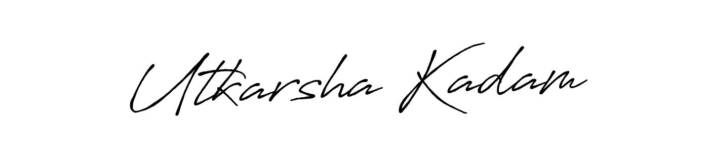 if you are searching for the best signature style for your name Utkarsha Kadam. so please give up your signature search. here we have designed multiple signature styles  using Antro_Vectra_Bolder. Utkarsha Kadam signature style 7 images and pictures png