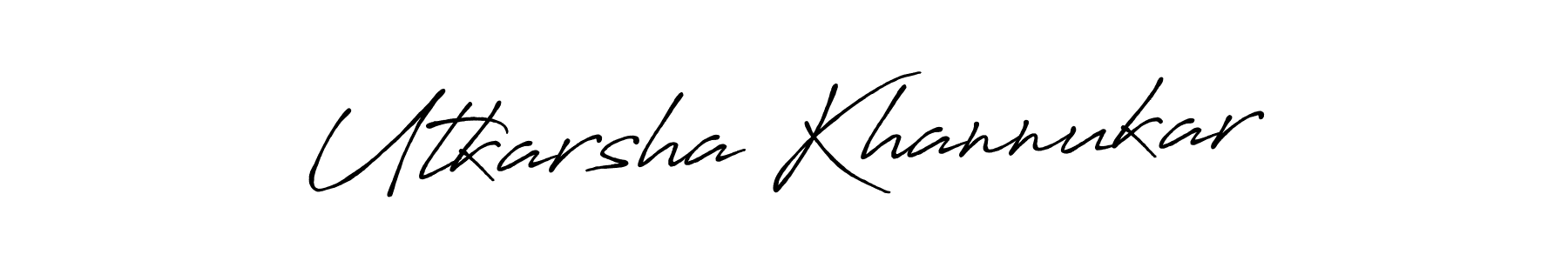 Similarly Antro_Vectra_Bolder is the best handwritten signature design. Signature creator online .You can use it as an online autograph creator for name Utkarsha Khannukar. Utkarsha Khannukar signature style 7 images and pictures png