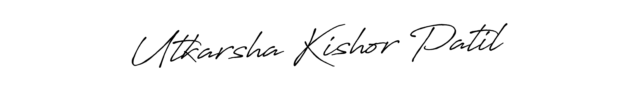 Also we have Utkarsha Kishor Patil name is the best signature style. Create professional handwritten signature collection using Antro_Vectra_Bolder autograph style. Utkarsha Kishor Patil signature style 7 images and pictures png