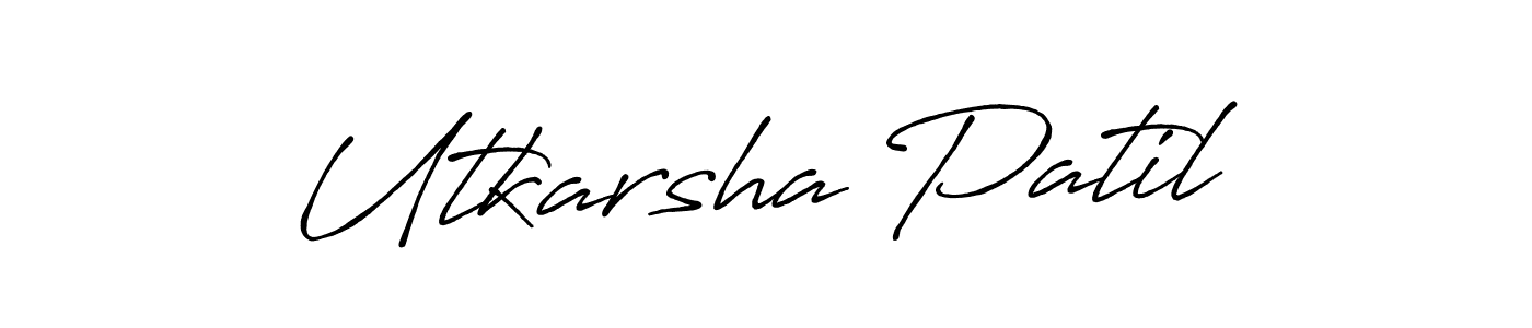 This is the best signature style for the Utkarsha Patil name. Also you like these signature font (Antro_Vectra_Bolder). Mix name signature. Utkarsha Patil signature style 7 images and pictures png