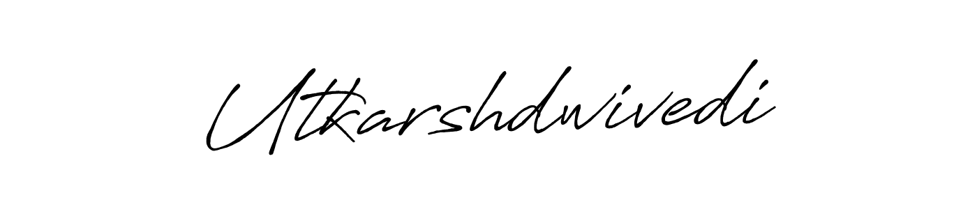 Make a beautiful signature design for name Utkarshdwivedi. With this signature (Antro_Vectra_Bolder) style, you can create a handwritten signature for free. Utkarshdwivedi signature style 7 images and pictures png