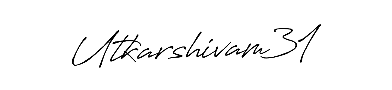 Also we have Utkarshivam31 name is the best signature style. Create professional handwritten signature collection using Antro_Vectra_Bolder autograph style. Utkarshivam31 signature style 7 images and pictures png