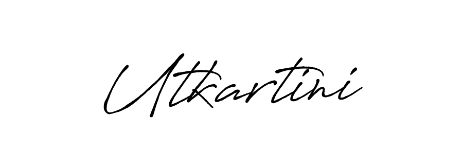 How to make Utkartini name signature. Use Antro_Vectra_Bolder style for creating short signs online. This is the latest handwritten sign. Utkartini signature style 7 images and pictures png