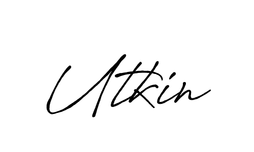 Also You can easily find your signature by using the search form. We will create Utkin name handwritten signature images for you free of cost using Antro_Vectra_Bolder sign style. Utkin signature style 7 images and pictures png
