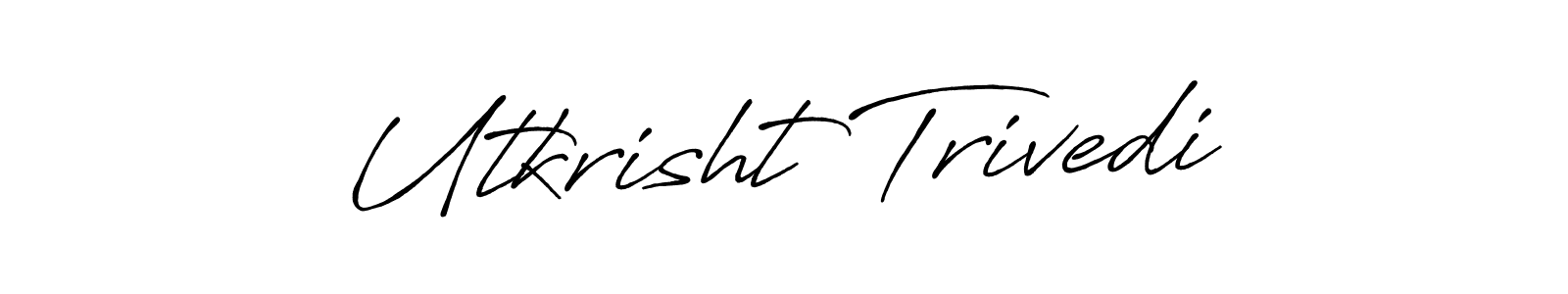 Use a signature maker to create a handwritten signature online. With this signature software, you can design (Antro_Vectra_Bolder) your own signature for name Utkrisht Trivedi. Utkrisht Trivedi signature style 7 images and pictures png