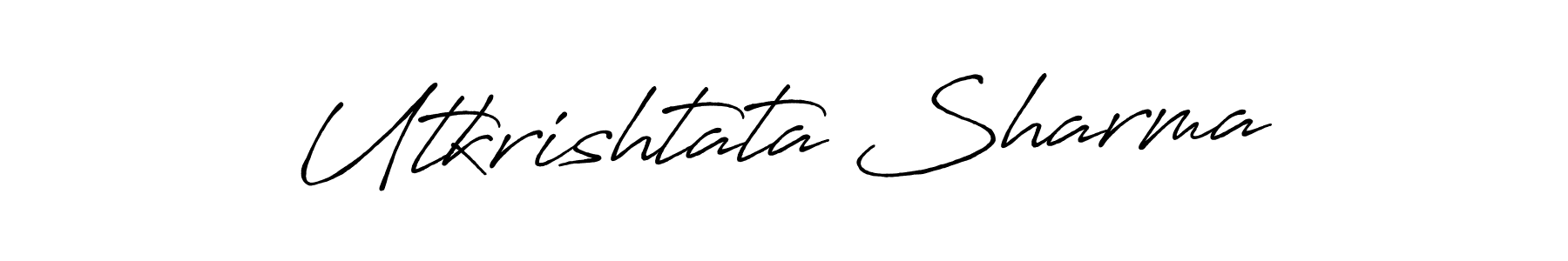 How to make Utkrishtata Sharma signature? Antro_Vectra_Bolder is a professional autograph style. Create handwritten signature for Utkrishtata Sharma name. Utkrishtata Sharma signature style 7 images and pictures png