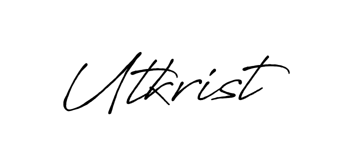Also You can easily find your signature by using the search form. We will create Utkrist name handwritten signature images for you free of cost using Antro_Vectra_Bolder sign style. Utkrist signature style 7 images and pictures png