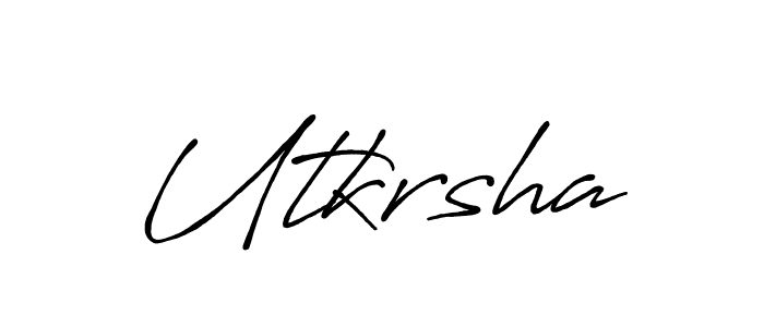 Also You can easily find your signature by using the search form. We will create Utkrsha name handwritten signature images for you free of cost using Antro_Vectra_Bolder sign style. Utkrsha signature style 7 images and pictures png
