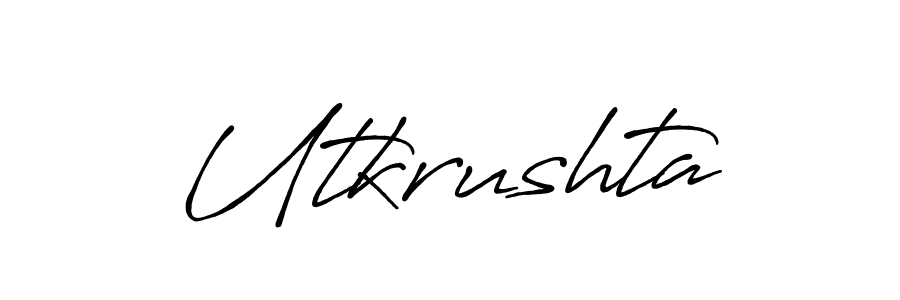 It looks lik you need a new signature style for name Utkrushta. Design unique handwritten (Antro_Vectra_Bolder) signature with our free signature maker in just a few clicks. Utkrushta signature style 7 images and pictures png