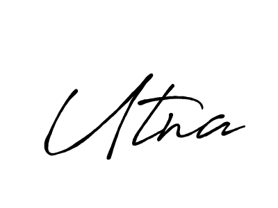 if you are searching for the best signature style for your name Utna. so please give up your signature search. here we have designed multiple signature styles  using Antro_Vectra_Bolder. Utna signature style 7 images and pictures png