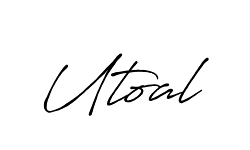 if you are searching for the best signature style for your name Utoal. so please give up your signature search. here we have designed multiple signature styles  using Antro_Vectra_Bolder. Utoal signature style 7 images and pictures png