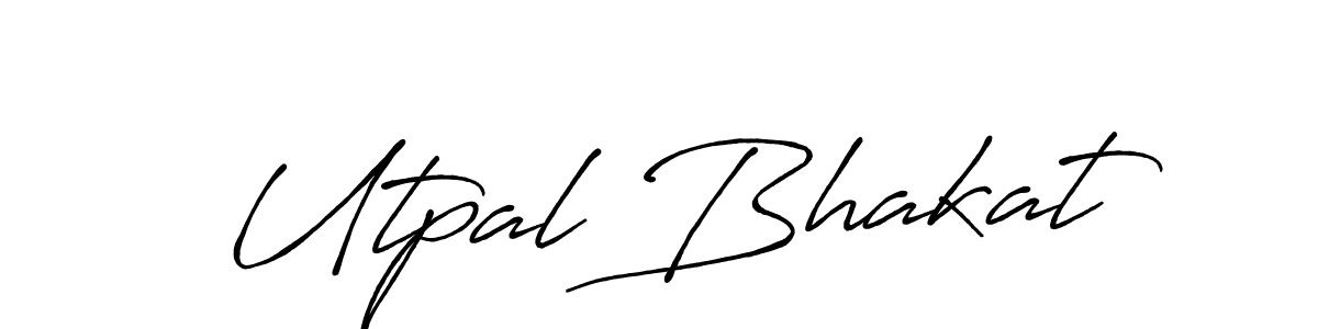 Similarly Antro_Vectra_Bolder is the best handwritten signature design. Signature creator online .You can use it as an online autograph creator for name Utpal Bhakat. Utpal Bhakat signature style 7 images and pictures png