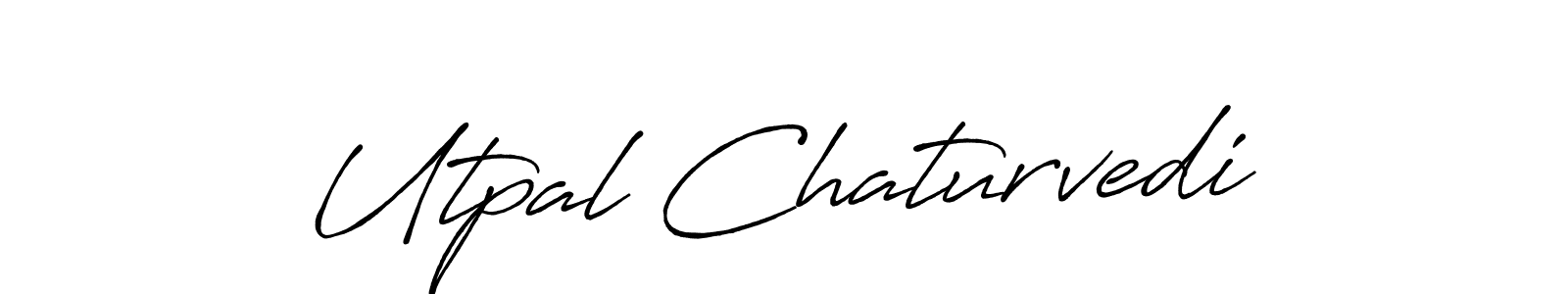 Create a beautiful signature design for name Utpal Chaturvedi. With this signature (Antro_Vectra_Bolder) fonts, you can make a handwritten signature for free. Utpal Chaturvedi signature style 7 images and pictures png