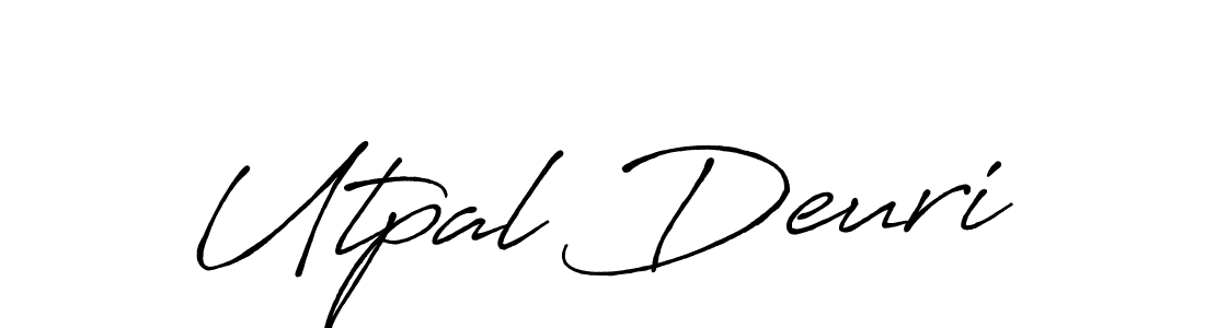 Make a beautiful signature design for name Utpal Deuri. With this signature (Antro_Vectra_Bolder) style, you can create a handwritten signature for free. Utpal Deuri signature style 7 images and pictures png