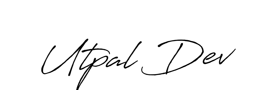 You should practise on your own different ways (Antro_Vectra_Bolder) to write your name (Utpal Dev) in signature. don't let someone else do it for you. Utpal Dev signature style 7 images and pictures png