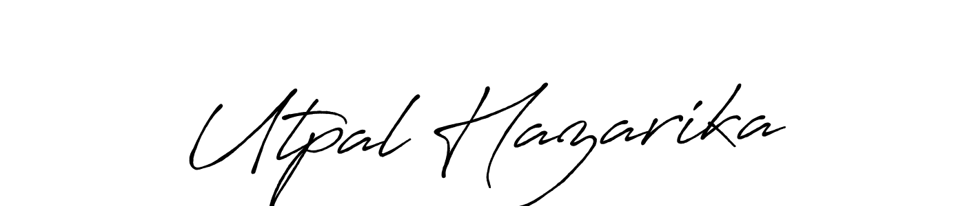Antro_Vectra_Bolder is a professional signature style that is perfect for those who want to add a touch of class to their signature. It is also a great choice for those who want to make their signature more unique. Get Utpal Hazarika name to fancy signature for free. Utpal Hazarika signature style 7 images and pictures png