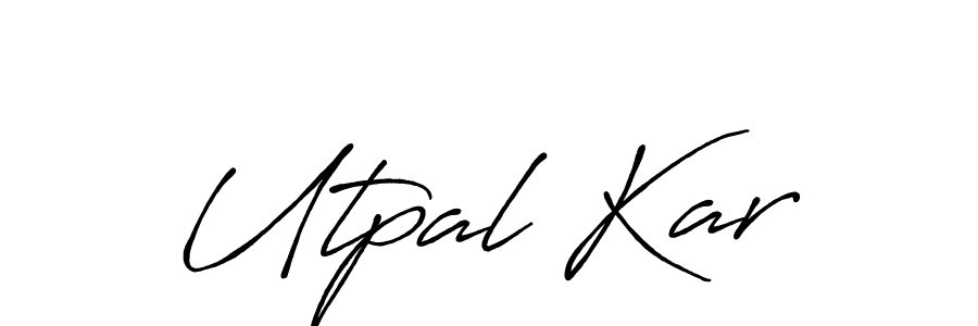 if you are searching for the best signature style for your name Utpal Kar. so please give up your signature search. here we have designed multiple signature styles  using Antro_Vectra_Bolder. Utpal Kar signature style 7 images and pictures png