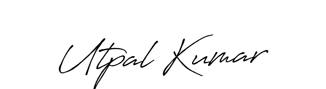 Make a beautiful signature design for name Utpal Kumar. With this signature (Antro_Vectra_Bolder) style, you can create a handwritten signature for free. Utpal Kumar signature style 7 images and pictures png