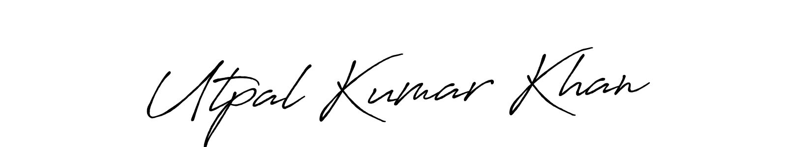 Antro_Vectra_Bolder is a professional signature style that is perfect for those who want to add a touch of class to their signature. It is also a great choice for those who want to make their signature more unique. Get Utpal Kumar Khan name to fancy signature for free. Utpal Kumar Khan signature style 7 images and pictures png