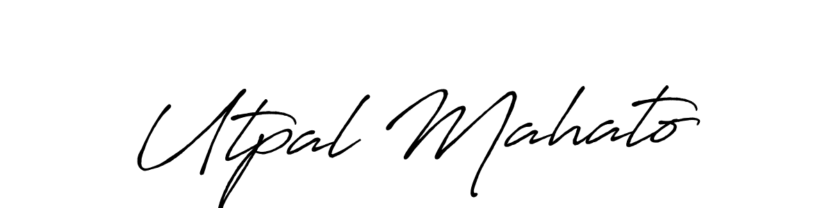 This is the best signature style for the Utpal Mahato name. Also you like these signature font (Antro_Vectra_Bolder). Mix name signature. Utpal Mahato signature style 7 images and pictures png